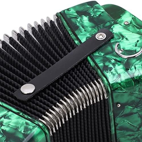 Acordeones Para Adultos Acordeón Professional 22 Keys 8 Bass Accordion Green