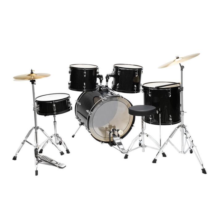 Glarry 5-Piece Complete Full Size Pro Adult Drum Set Kit with Stool Drum Pedal