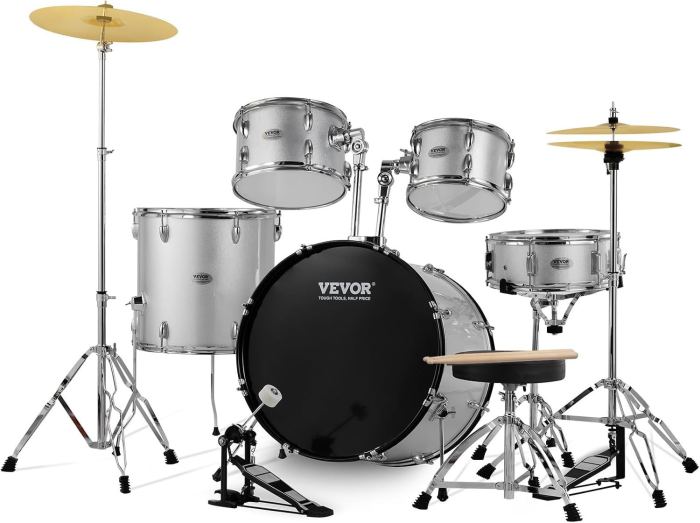 Professional Quality 22-Inch Full Size Drum Kit for Beginners – Includes Sticks