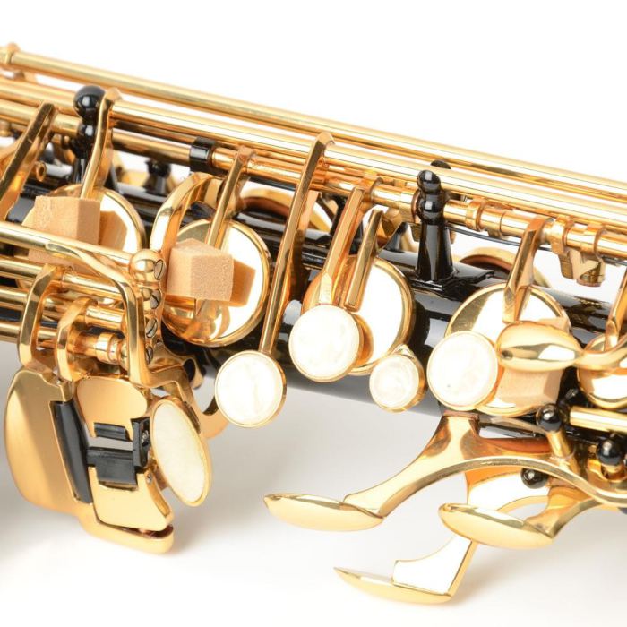 Professional Alto Black Saxophone Sax With Strap Shell Button for Beginner
