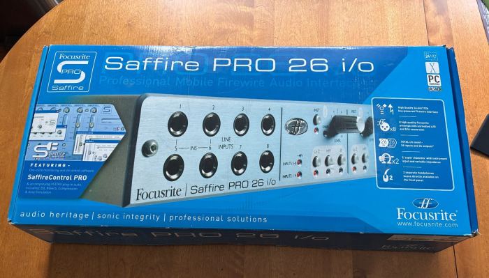 Saffire PRO 26 i/o Multi-channel Firewire Audio Interface - New In Box