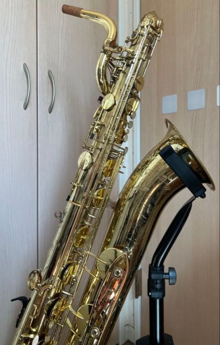 Yamaha YBS-61 Baritone Saxophone Low A Pro Bari Sax with Selmer Mouthpiece