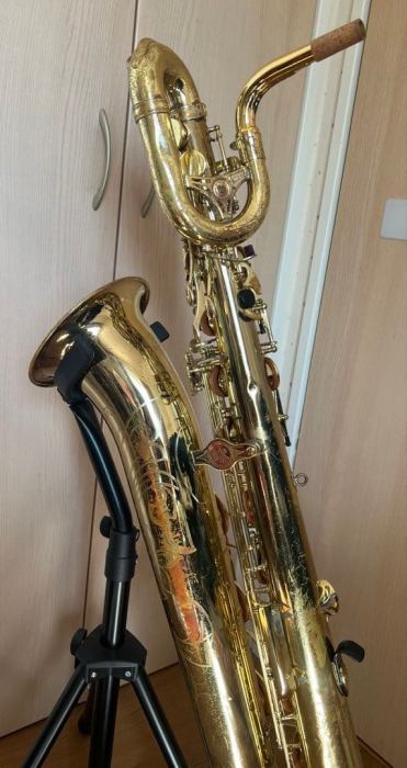 Yamaha YBS-61 Baritone Saxophone Low A Pro Bari Sax with Selmer Mouthpiece
