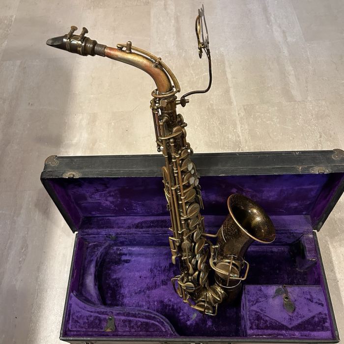 1924 The Martin Low Pitch Saxophone Matching Neck Orig Case Professional Extras