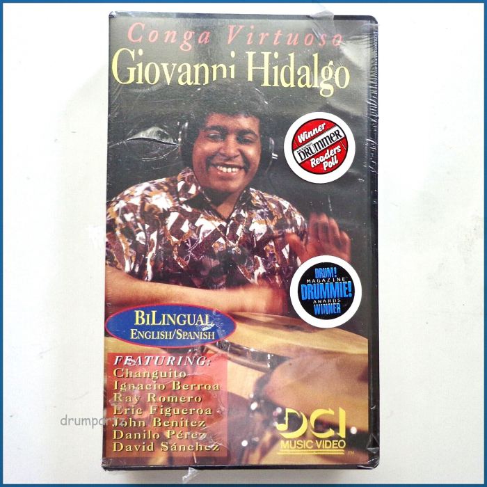 GIOVANNI HIDALGO - CONGA VIRTUOSO - VCR VHS BiLingual Video Tape + Part Booklet