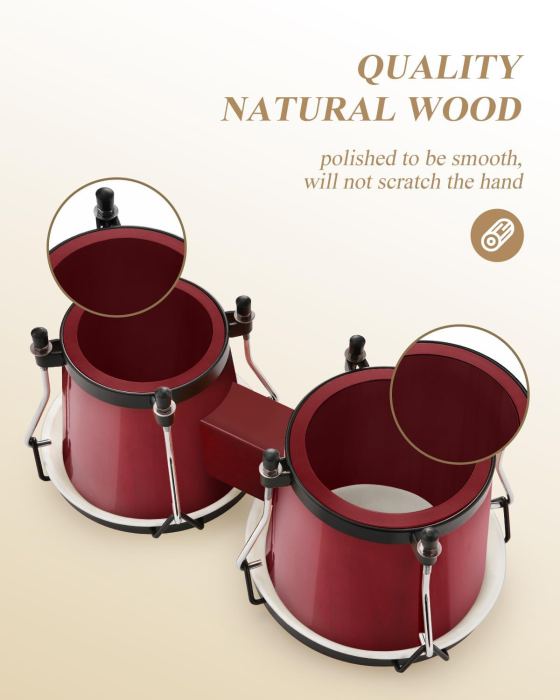 Eastar Bongo Drums 6” and 7” Congas Drums for Kids Adults Beginners Professional