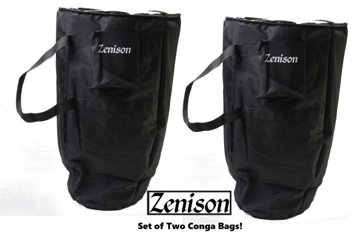 Zenison Set of 2 Professional 13.5" Conga Drum Bag Straps Heavy Duty