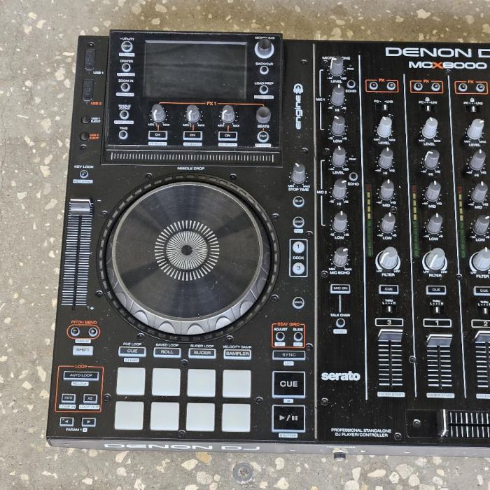 Denon MCX8000 Professional DJ Controller 4CH Dual Screen Display USB Port Mic