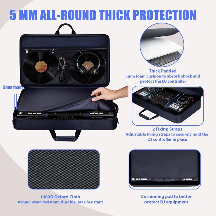 Professional DJ Controller Case for DDJ FLX10, GRV6, REV7, REV5, 1000, SC LIVE 4
