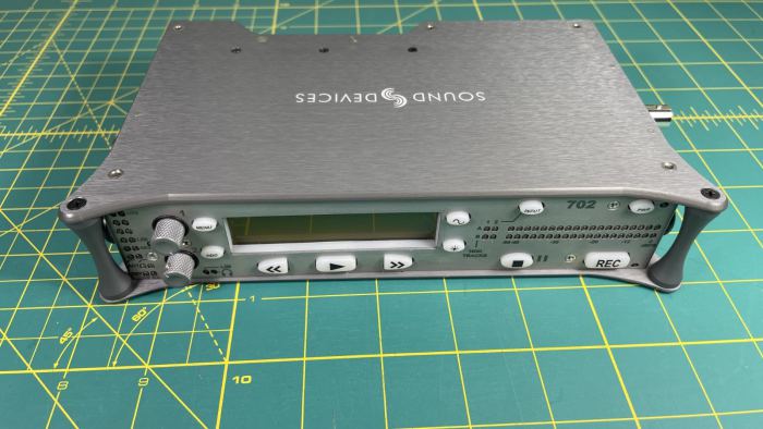 Sound Devices 702 Field Recorder. No battery. AC power and manual included. 32GB