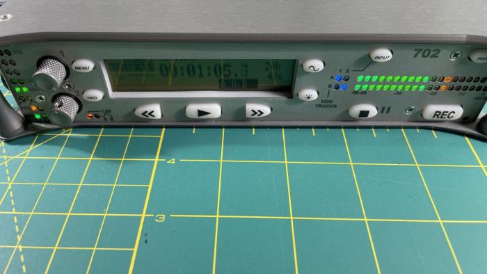 Sound Devices 702 Field Recorder. No battery. AC power and manual included. 32GB