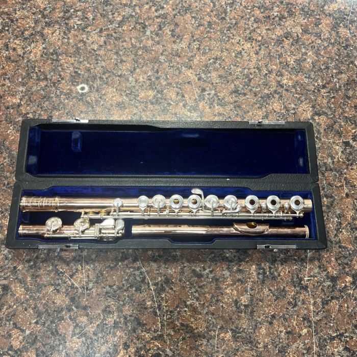 Muramatsu Professional Flute Model AD Solid Silver / Gold Overlay - Great Shape!