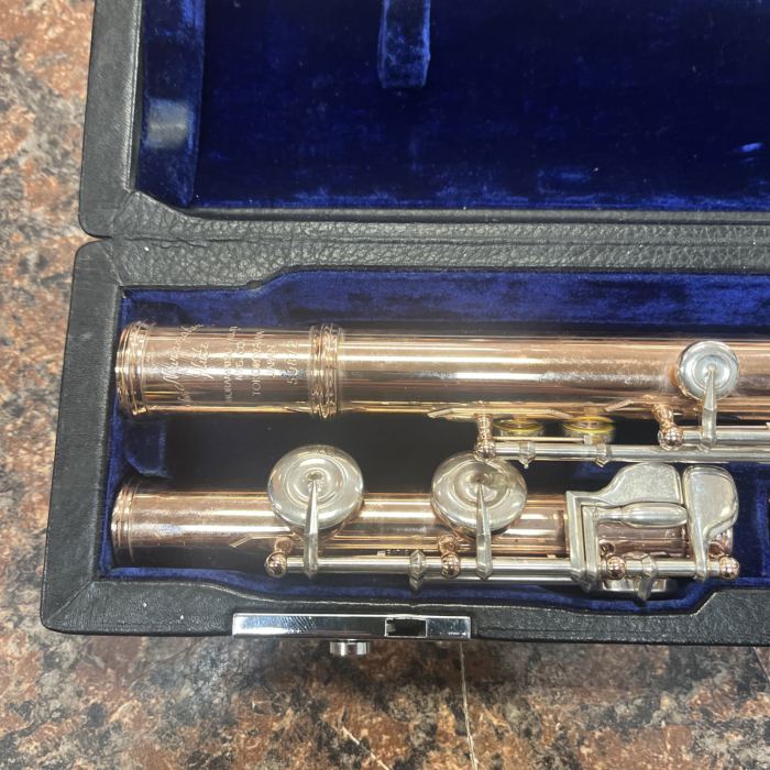 Muramatsu Professional Flute Model AD Solid Silver / Gold Overlay - Great Shape!