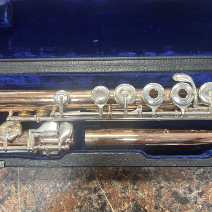 Muramatsu Professional Flute Model AD Solid Silver / Gold Overlay - Great Shape!