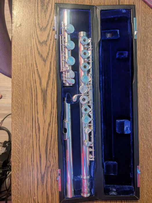 Concert C Flute Mio M8 Professional Model Sterling Silver B foot Offset G