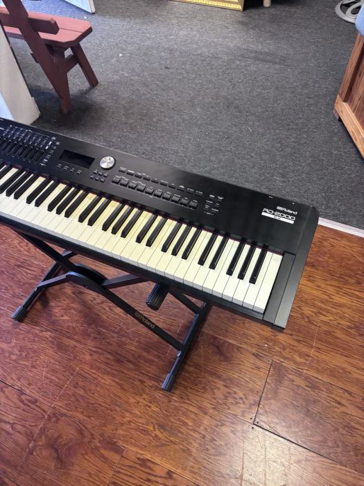 Roland RD-2000EX 88-Key Weighted Digital Stage Piano Black Pitch Bend Mod