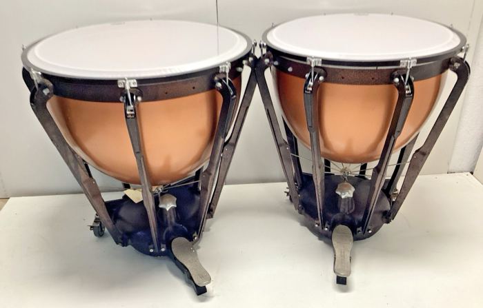 Pair Of Ludwig Professional Series Timpani 26" and 29” with New Remo Heads