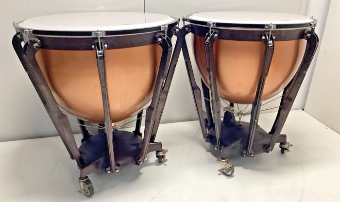 Pair Of Ludwig Professional Series Timpani 26" and 29” with New Remo Heads