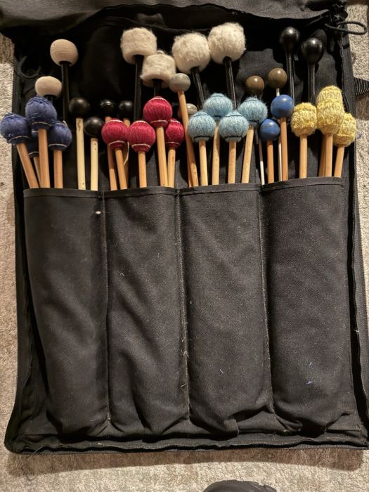 Professional percussion mallets: Vic Firth, Malletech, Mike Balter includes bag