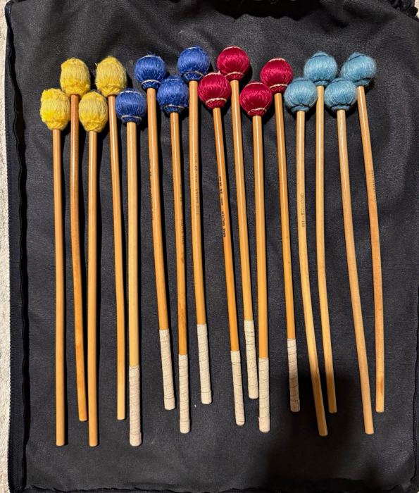 Professional percussion mallets: Vic Firth, Malletech, Mike Balter includes bag