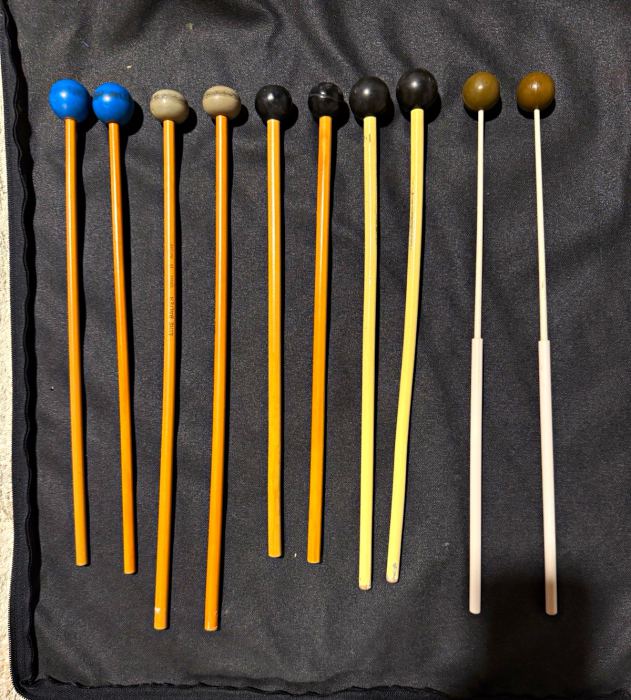 Professional percussion mallets: Vic Firth, Malletech, Mike Balter includes bag