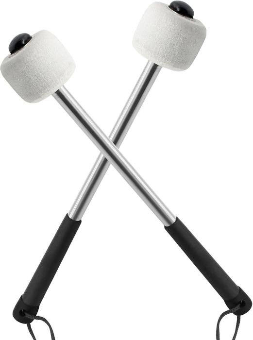 Professional 12-Inch Timpani Mallets - Durable Wool Felt Heads, 2 Pcs Included
