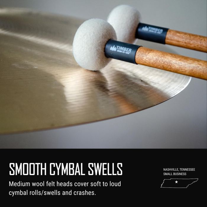 Professional Timpani Drum Mallets - USA Made Percussion Sticks for Musicians