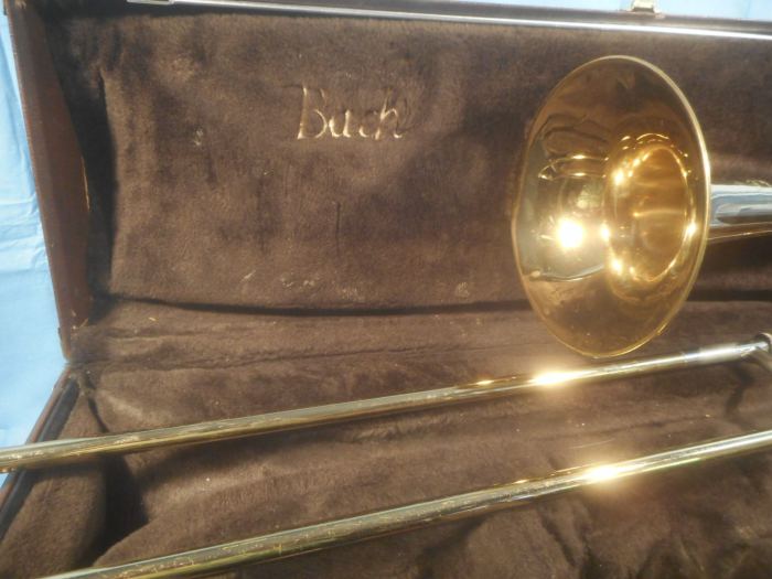 Vintage Bach Stradivarius Model 36 Trombone, Case & Mouthpieces