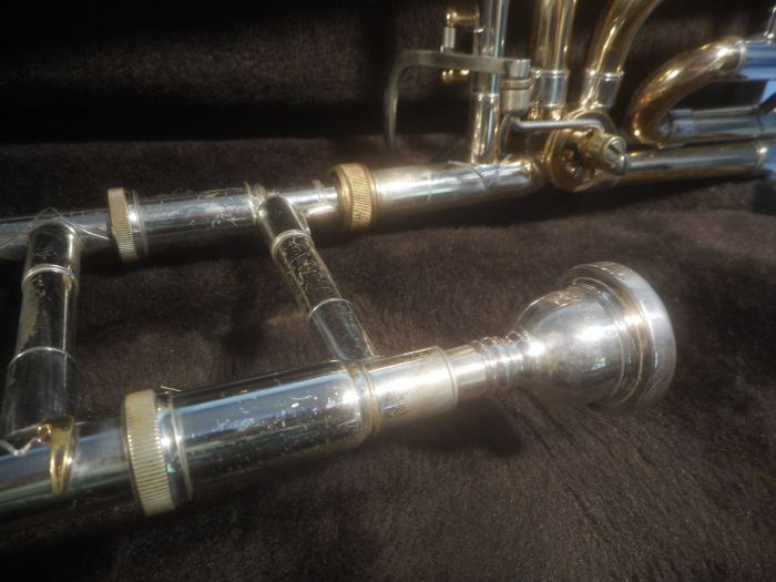 Vintage Bach Stradivarius Model 36 Trombone, Case & Mouthpieces