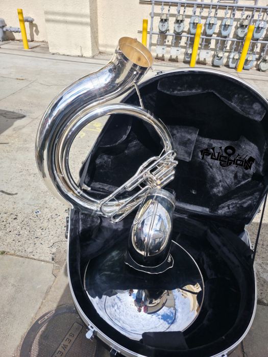 Eastman EPH495 Silver Bb Sousaphone - Professional (Good Condition)
