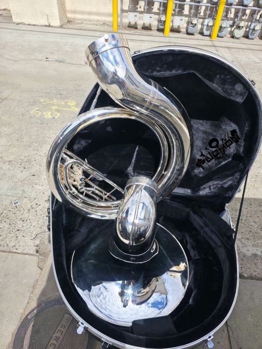 Eastman EPH495 Silver Bb Sousaphone - Professional (Good Condition)