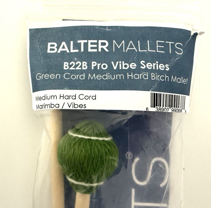 Vibraphone Mallets Balter Pro Vibe Medium-Hard Green Cord  Birch B22B 15.5"