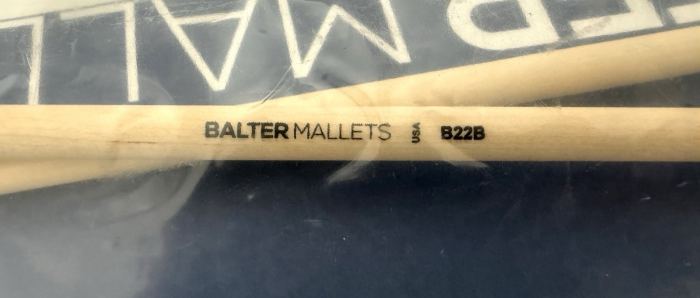 Vibraphone Mallets Balter Pro Vibe Medium-Hard Green Cord  Birch B22B 15.5"