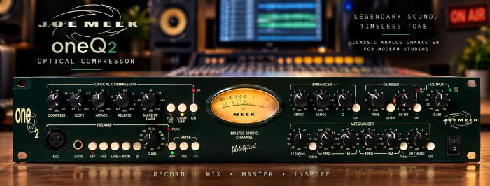 JoeMeek oneQ2 Master Studio Channel Optical Compressor Preamp EQ De-Esser