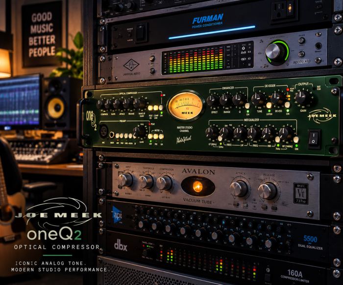 JoeMeek oneQ2 Master Studio Channel Optical Compressor Preamp EQ De-Esser