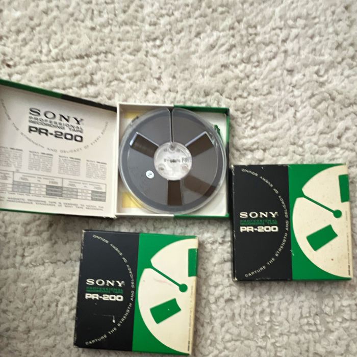 3 reels Sony PR-200 Professional Recording Tape Vintage Reel-to-Reel Tape
