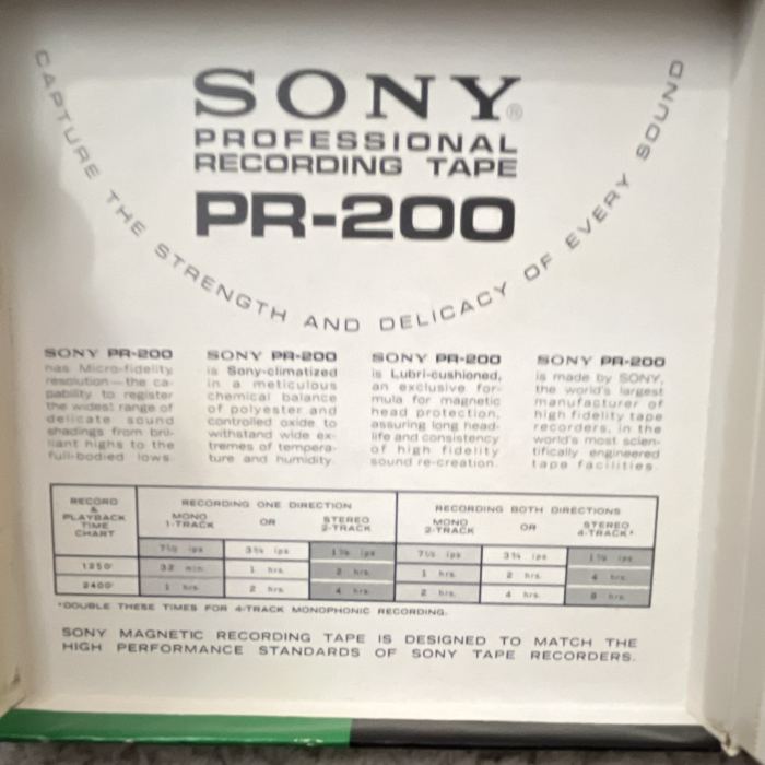3 reels Sony PR-200 Professional Recording Tape Vintage Reel-to-Reel Tape
