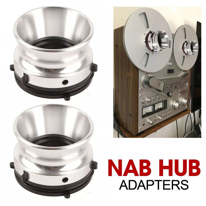 Pair Professional NAB Hub Adapters 10in Opener For Reel To Reel Tape Recorders