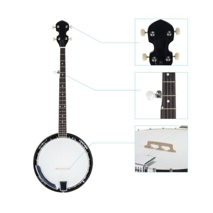 Pro Quality 5-String Banjo for Ragtime or Bluegrass NEW