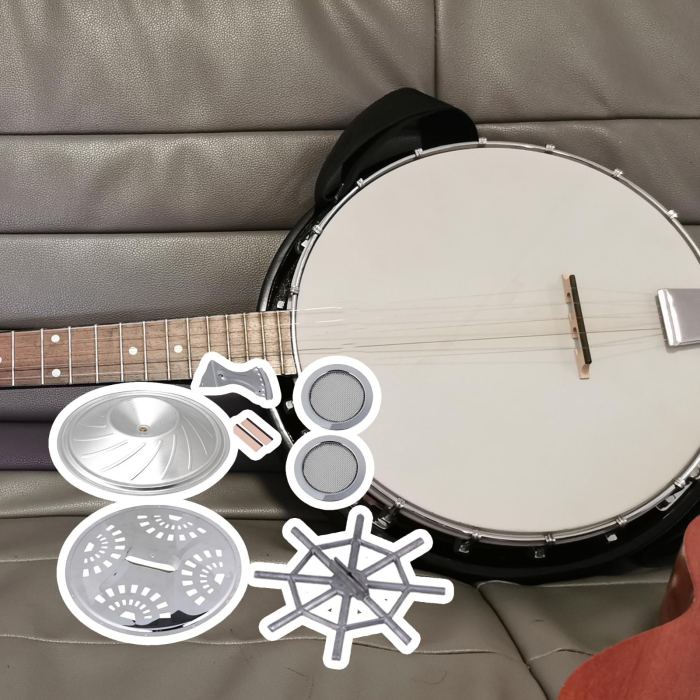 Resonator Guitar Kit - Bridge, Soundhole Cover, Tailpiece & Cone Set of 8
