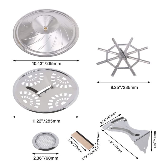Resonator Guitar Kit - Bridge, Soundhole Cover, Tailpiece & Cone Set of 8