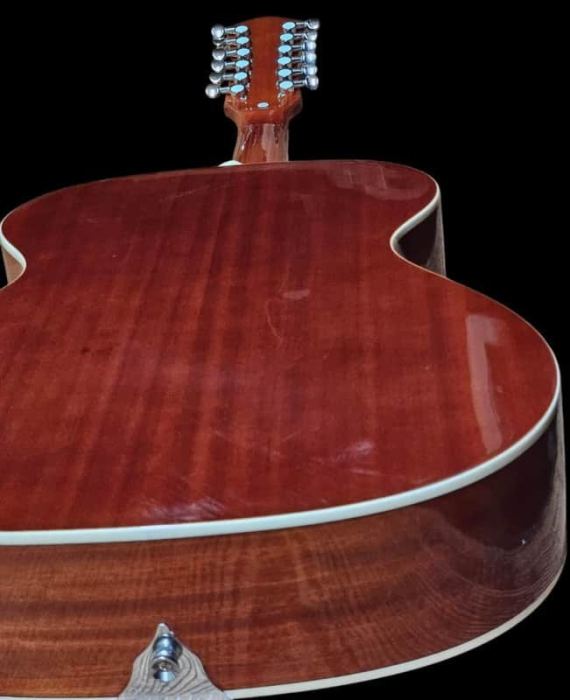 New 12 String Acoustic/Electric Resonator Guitar-Beautiful Flame Top-Full-Size