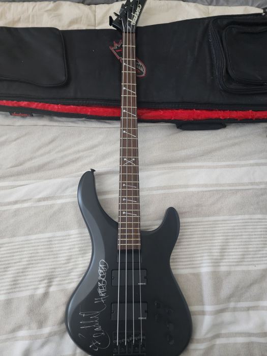 Jackson Chris Beattie Signature Bass Guitar. Autographed. Made in Japan.