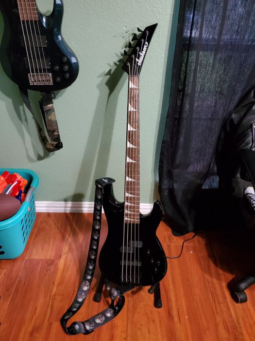 Jackson X Signature David Ellefson 30th Anniversary Concert Bass CBX V Gloss Blk
