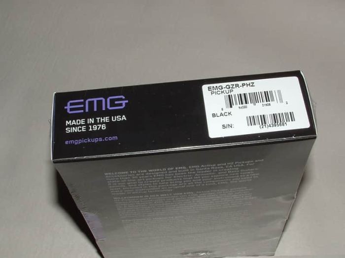 EMG GZR-PHZ  Geezer Butler Signature P-Bass Pickup Set (Black)  New Warranty
