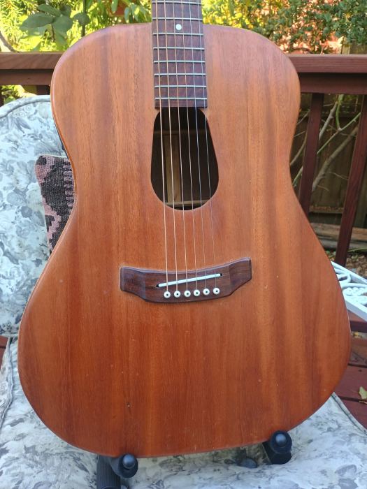 Handmade Luthier Dreadnought Guitar, unusual, solid woods, playing great!