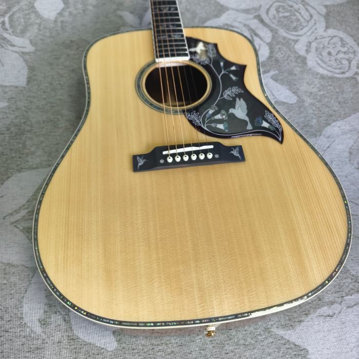 US Warehouse Hummingbird Original Acoustic Guitar Natural Finish All-Solid Wood