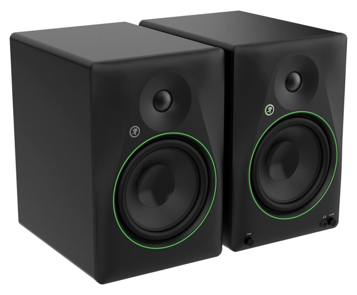 Pair Mackie CR8BT 8" Powered Studio Monitors Speakers w/ Tone Control+Headphones
