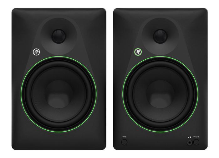 Pair Mackie CR8BT 8" Powered Studio Monitors Speakers w/ Tone Control+Headphones