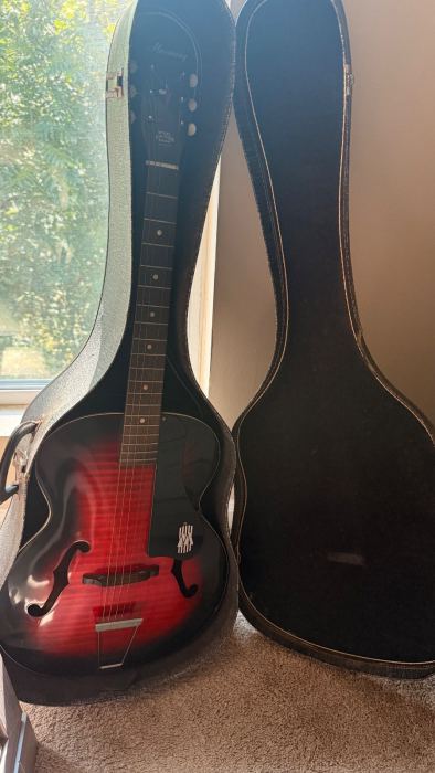 Vintage Harmony Monterey Archtop Guitar with Hard Case